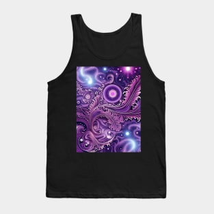 Other Worldly Designs- nebulas, stars, galaxies, planets with feathers Tank Top